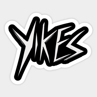 Yikes shirt Sticker